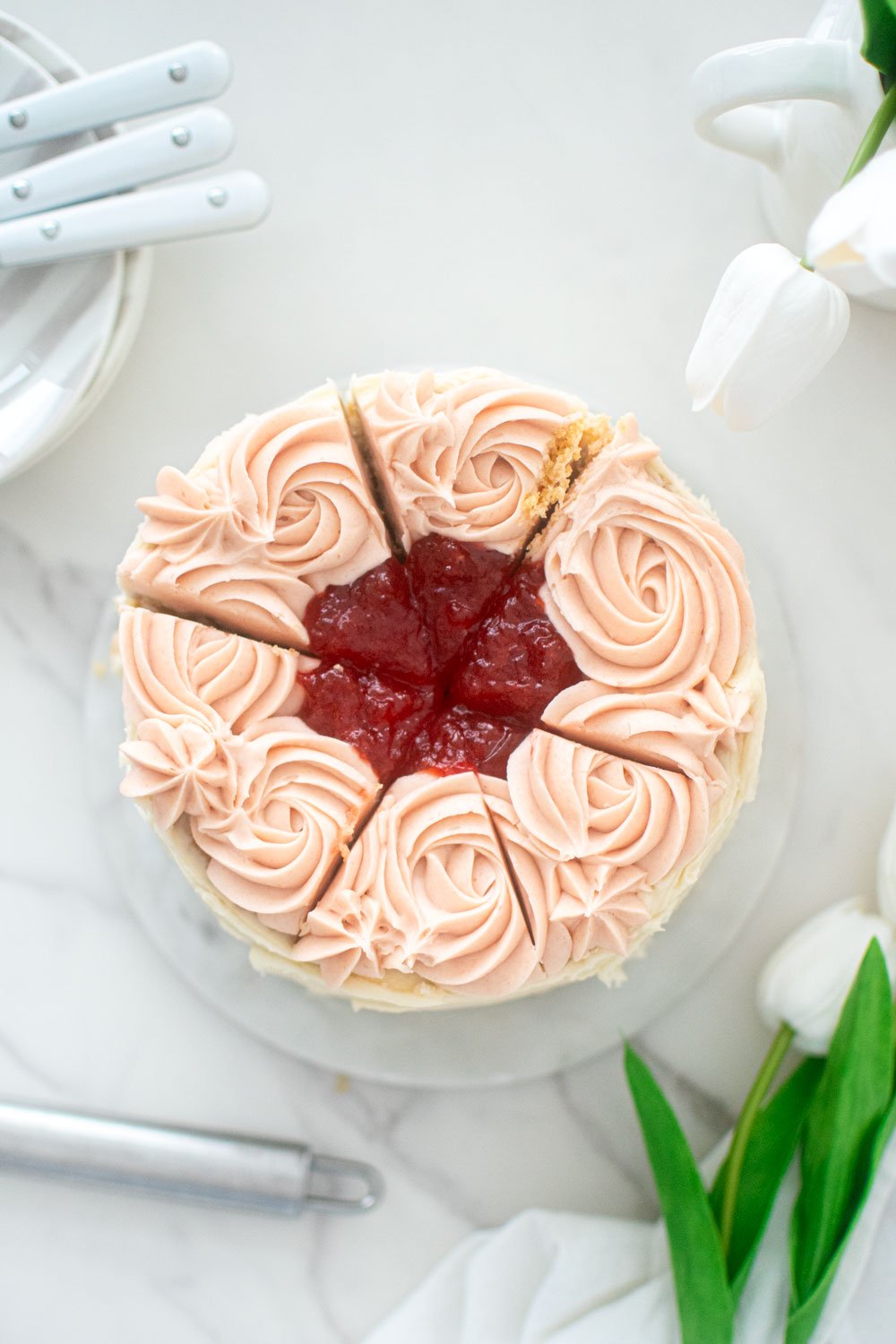 strawberry almond cake