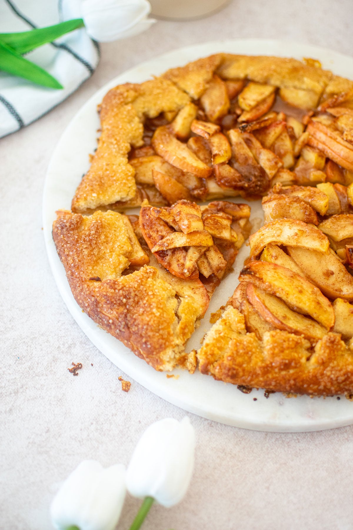 eggless honey apple galette