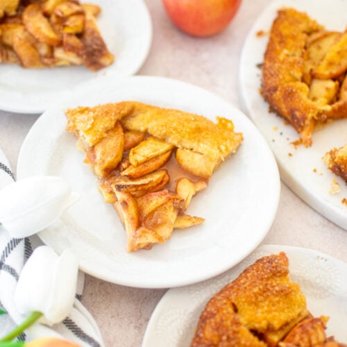 eggless honey apple galette