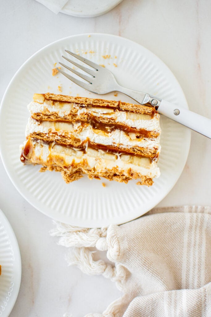 banoffee icebox cake, easy banana icebox cake