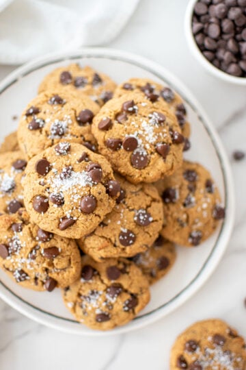 healthy chocolate chip cookies with coconut sugar