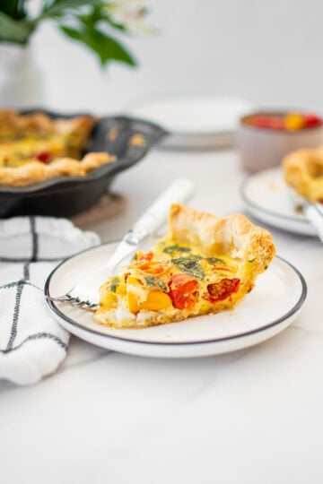 tomato basil quiche with bone broth