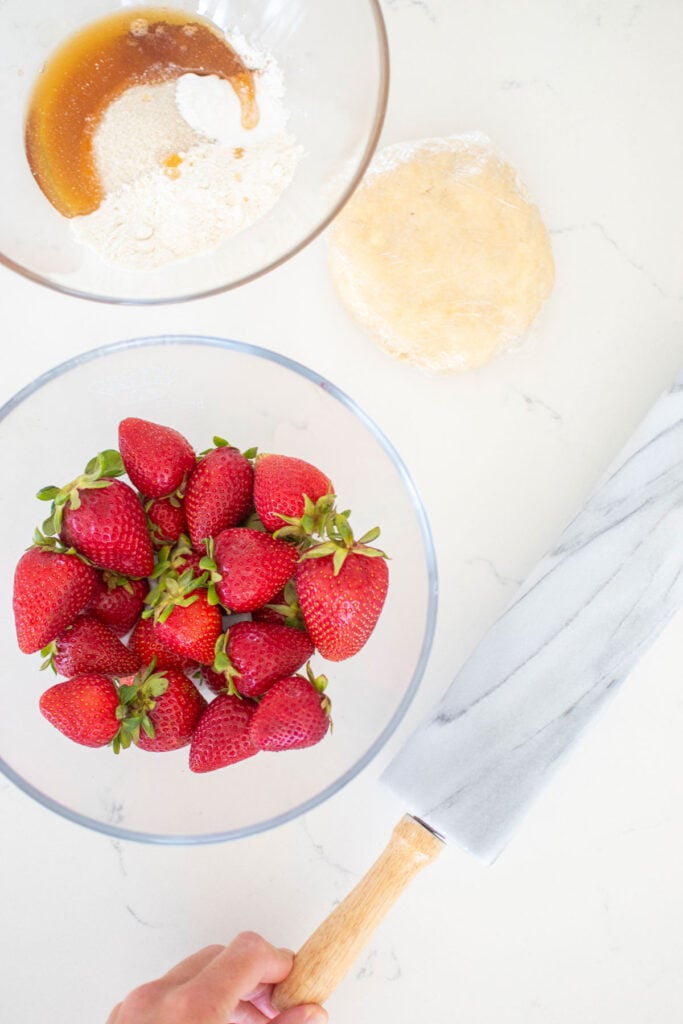 eggless strawberry honey galette