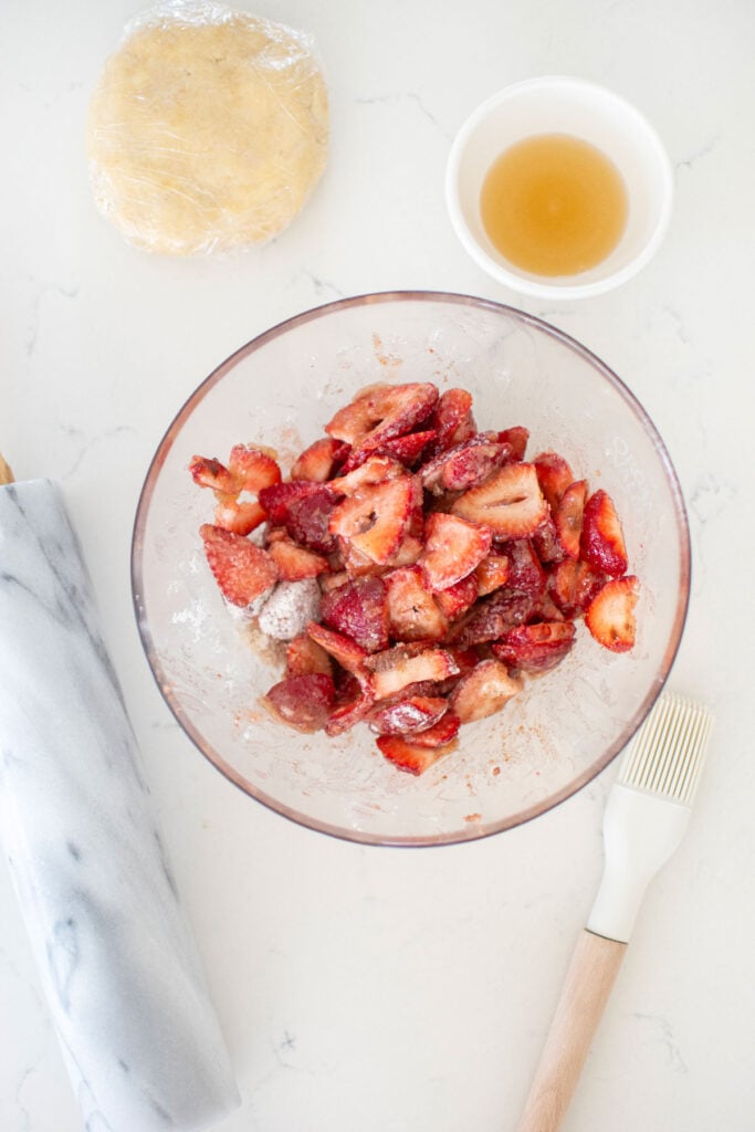 eggless strawberry honey galette