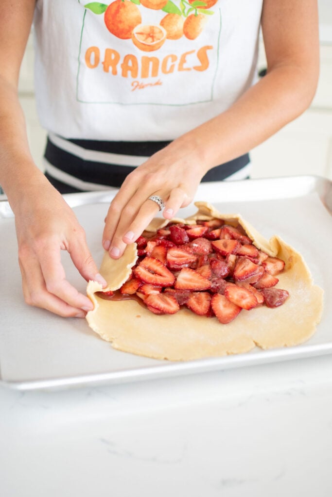eggless strawberry honey galette