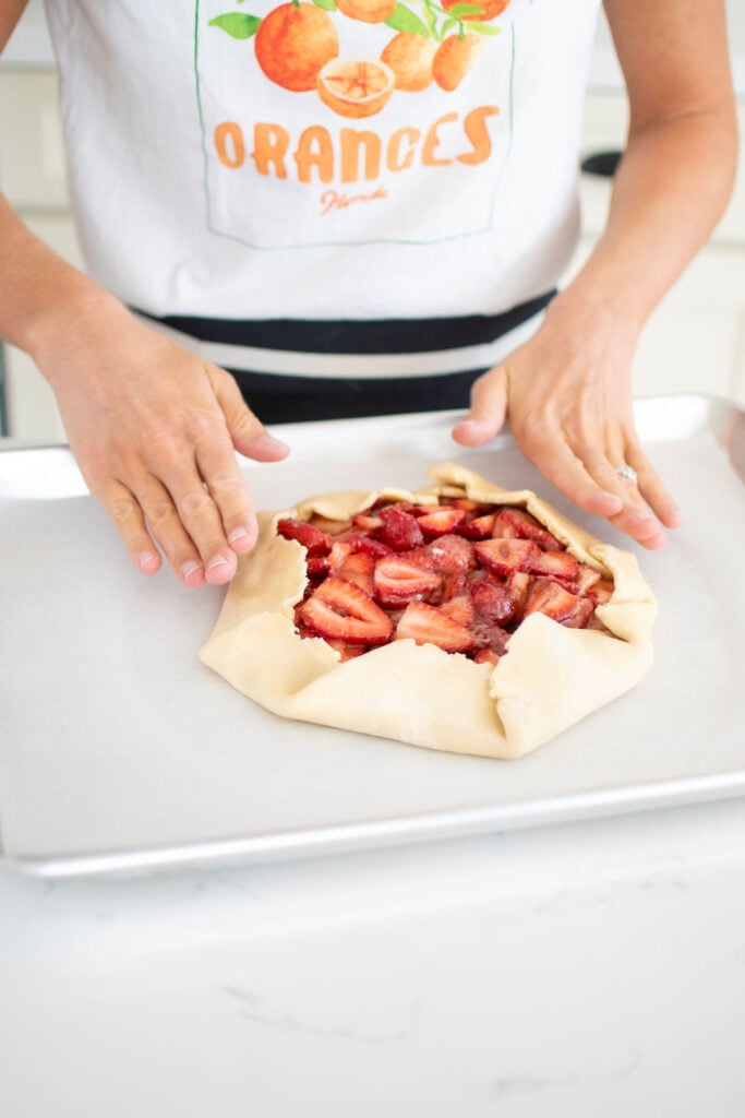eggless strawberry honey galette