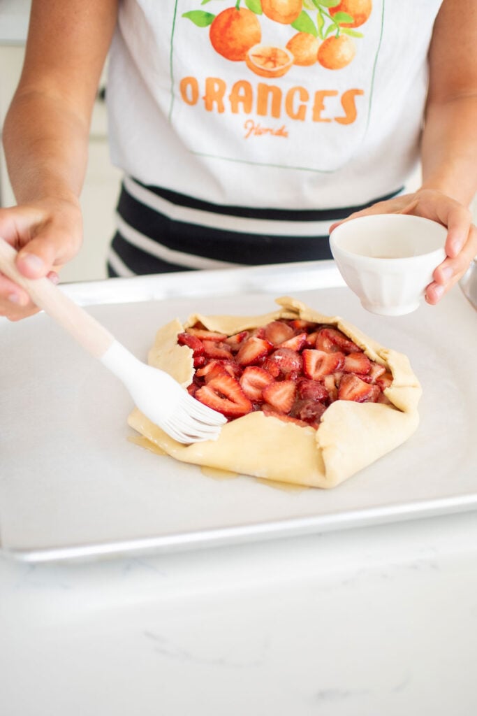 eggless strawberry honey galette