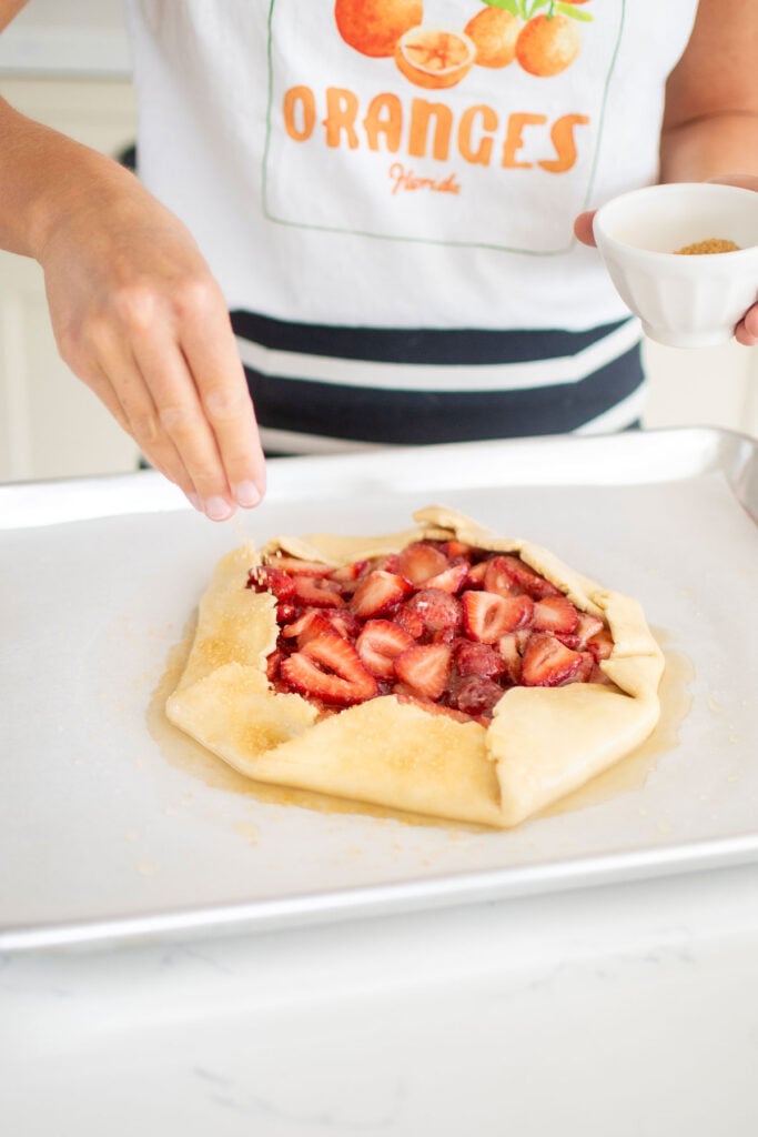 eggless strawberry honey galette