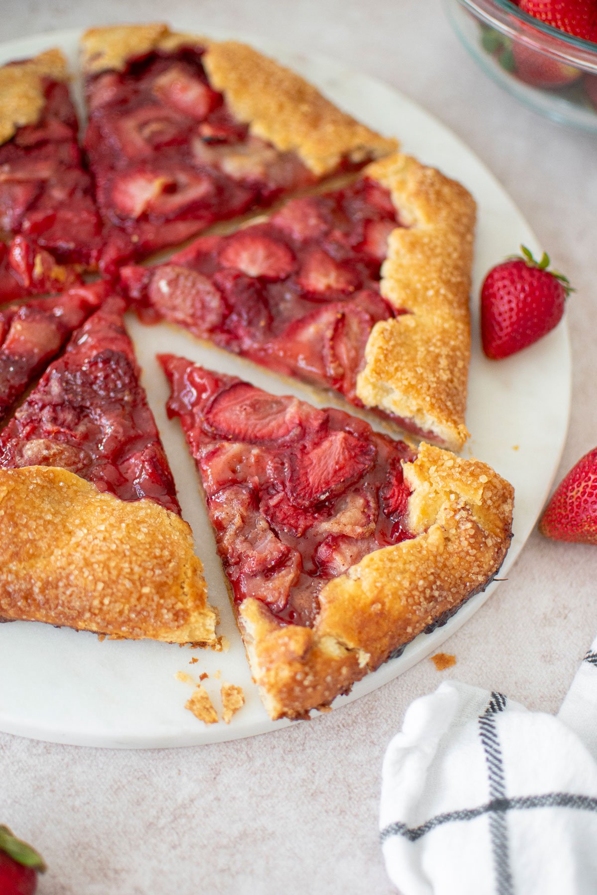 eggless strawberry honey galette