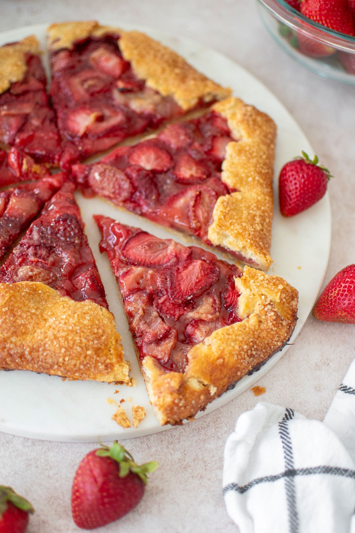 eggless strawberry honey galette