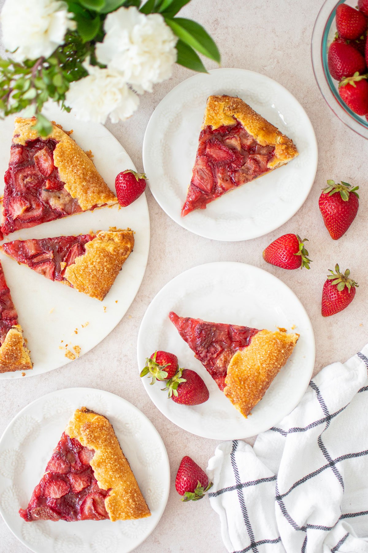 eggless strawberry honey galette