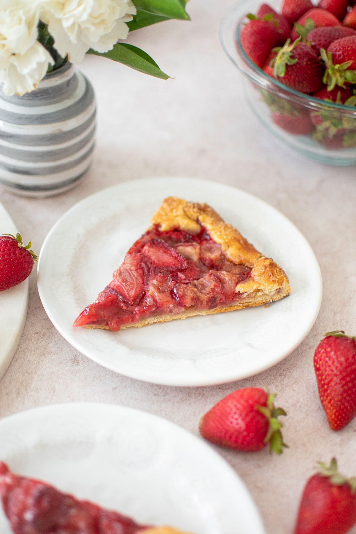eggless strawberry honey galette