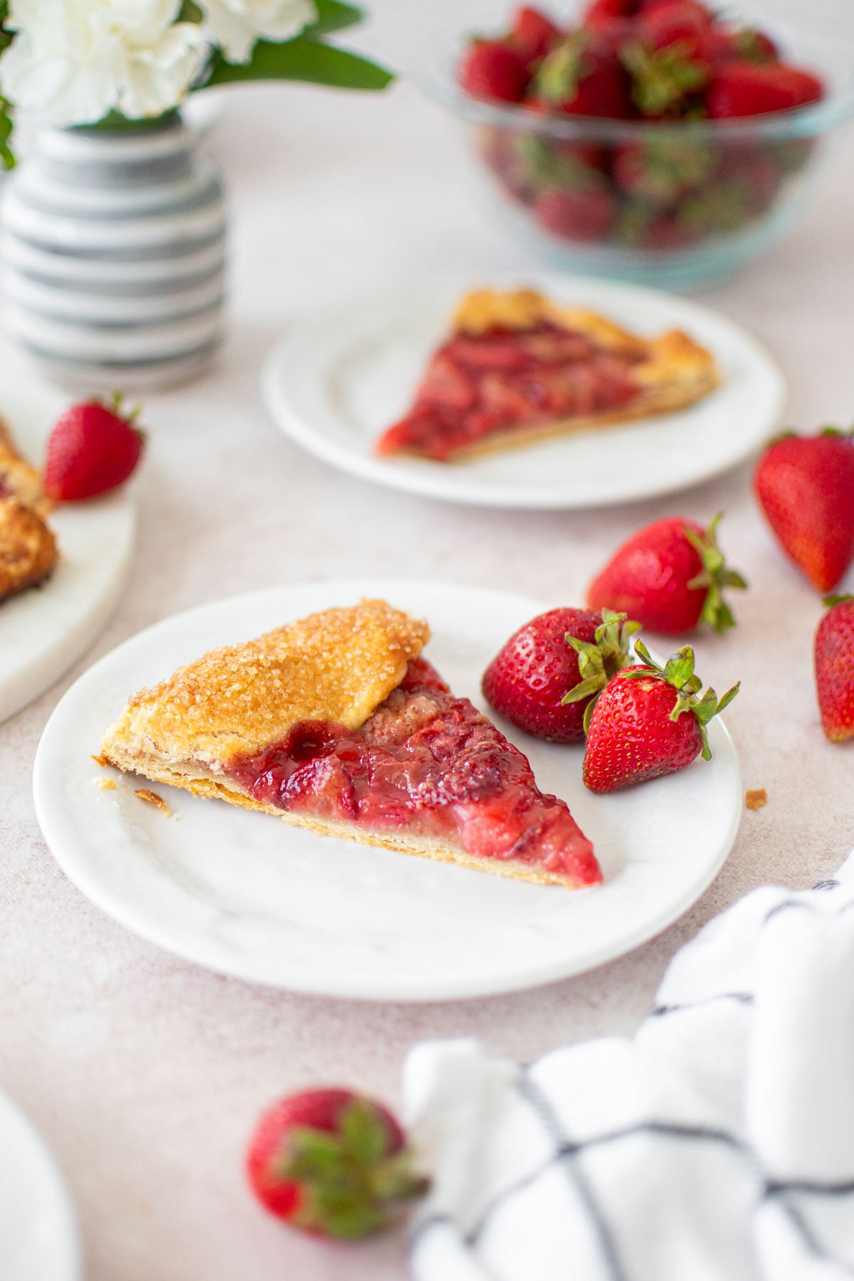 eggless strawberry honey galette
