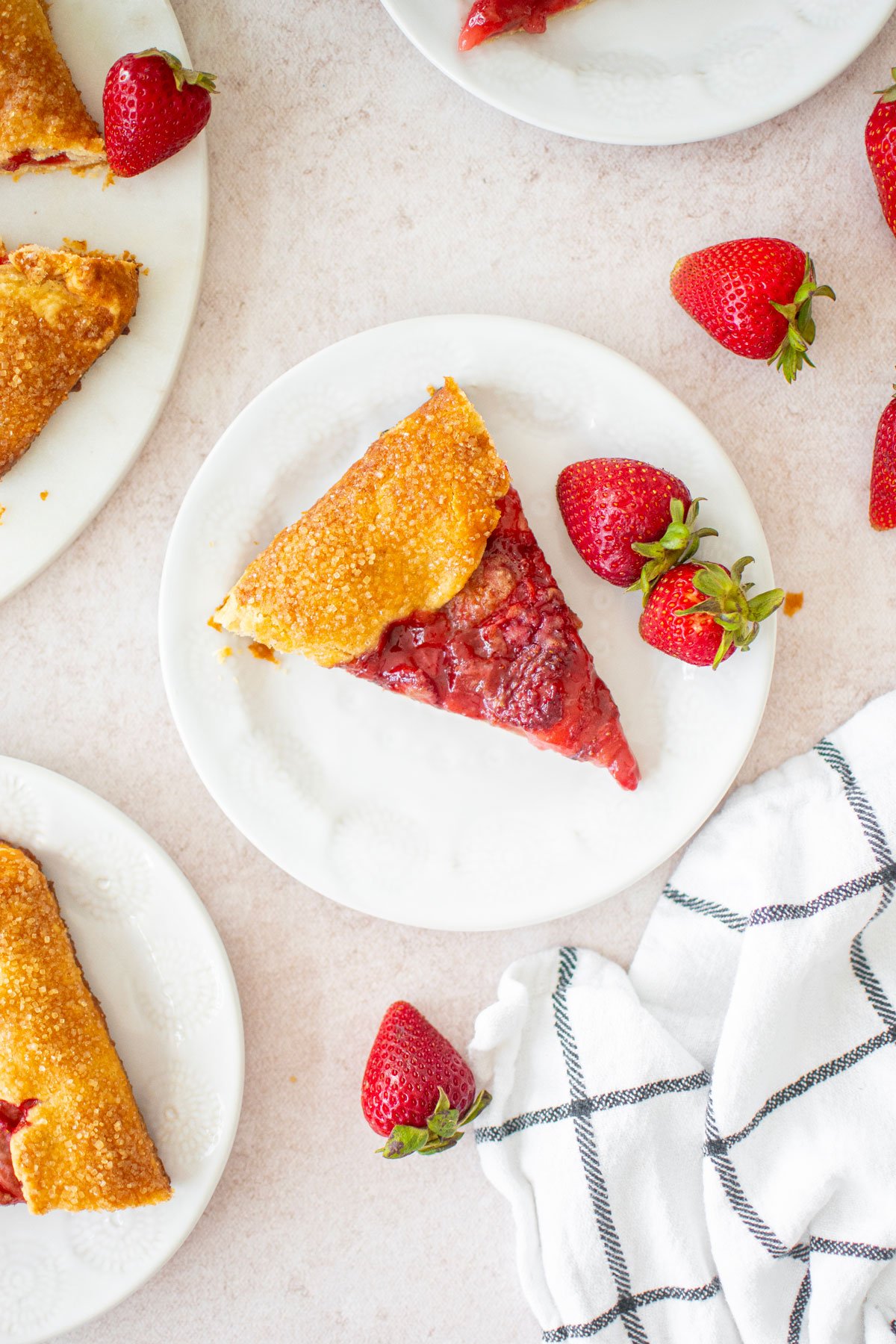 eggless strawberry honey galette
