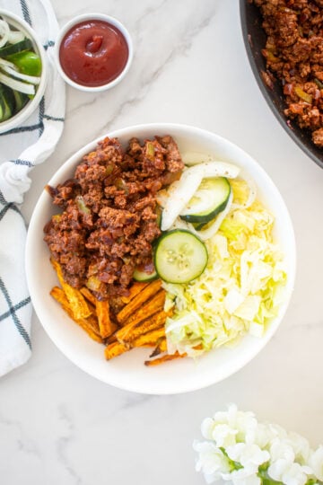 healthy sloppy joe bowls