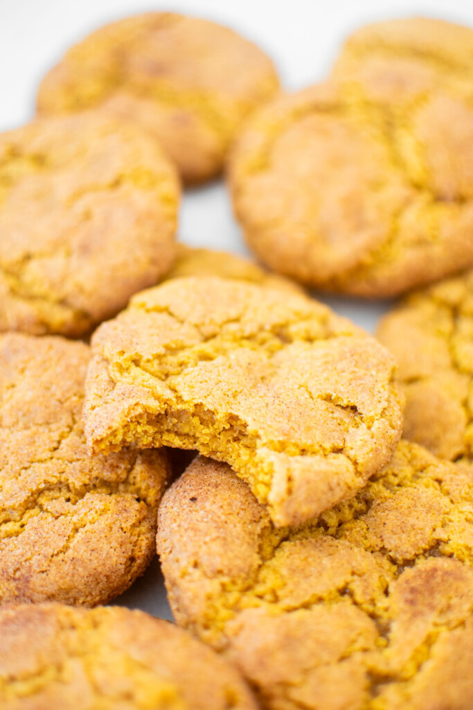 eggless brown sugar snickerdoodle cookies on a baking sheet.