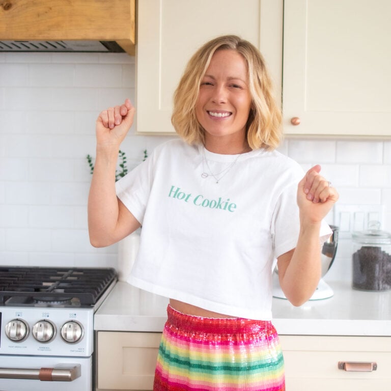 hot cookie cropped tee shirt