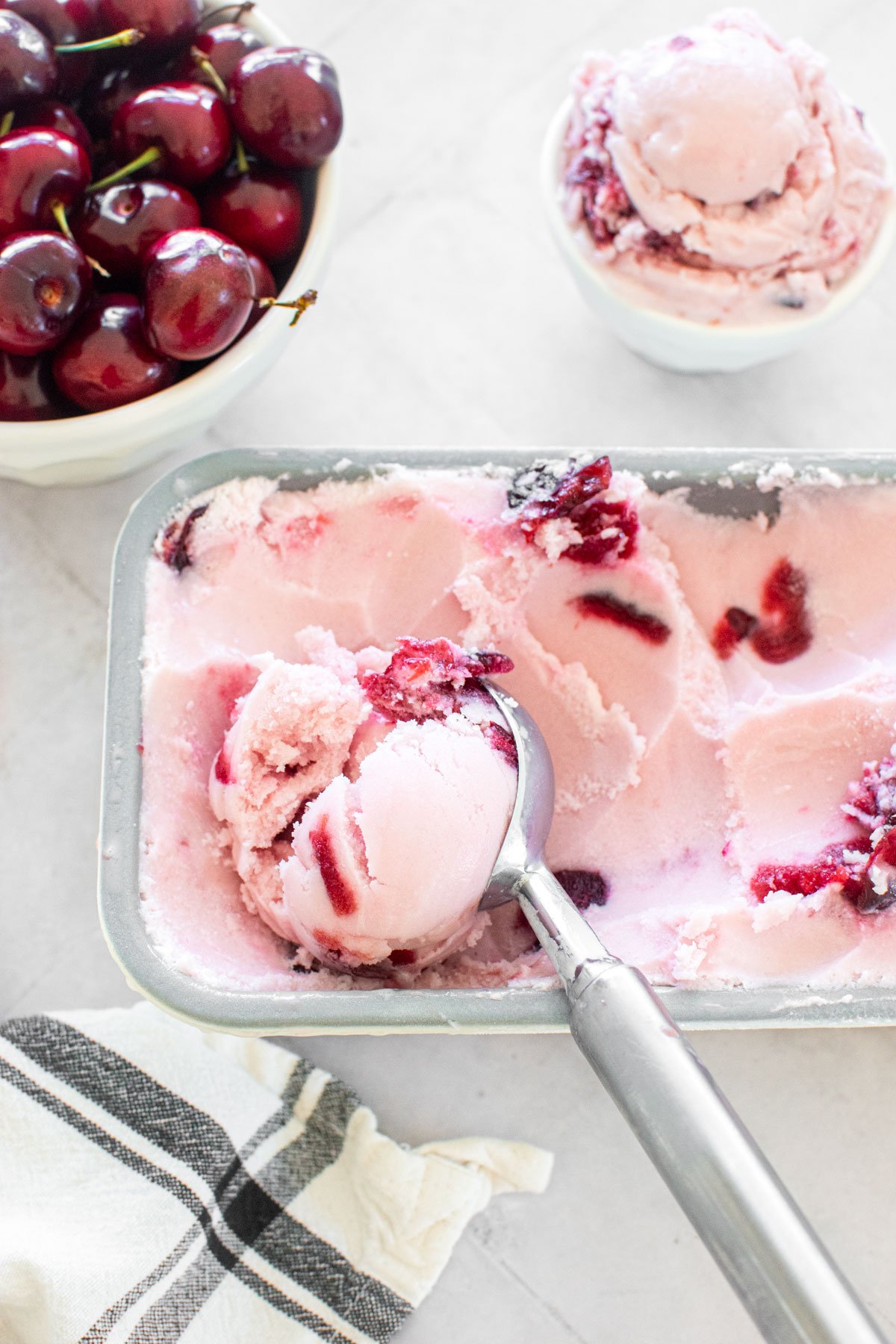 healthy homemade cherry frozen yogurt