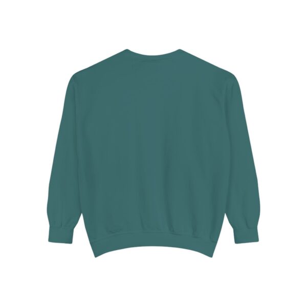back of garment dyed sweatshirt with never enough cookies written on it.