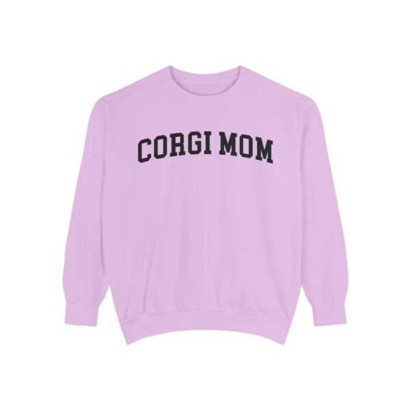 purple corgi mom sweatshirt.
