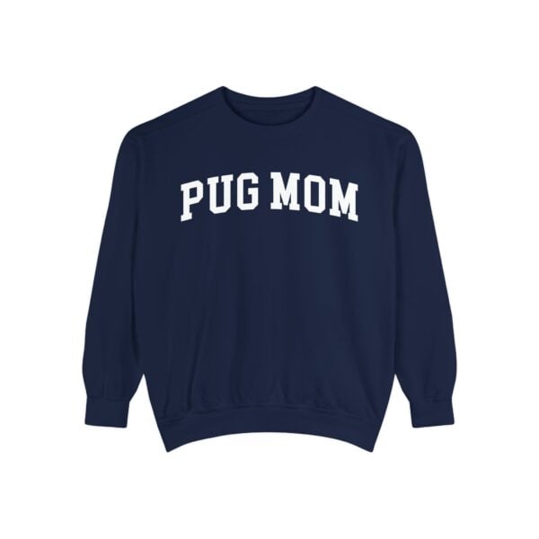 navy pug mom sweatshirt.